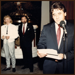 Ron Cedillos giving speech at Spirit of America tour