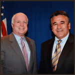 Senator John McCain and Ron Cedillos  at Economic forum
