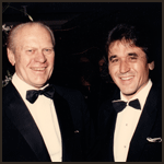 Ron Cedillos with President Gerlod Ford at Awards Ceremony